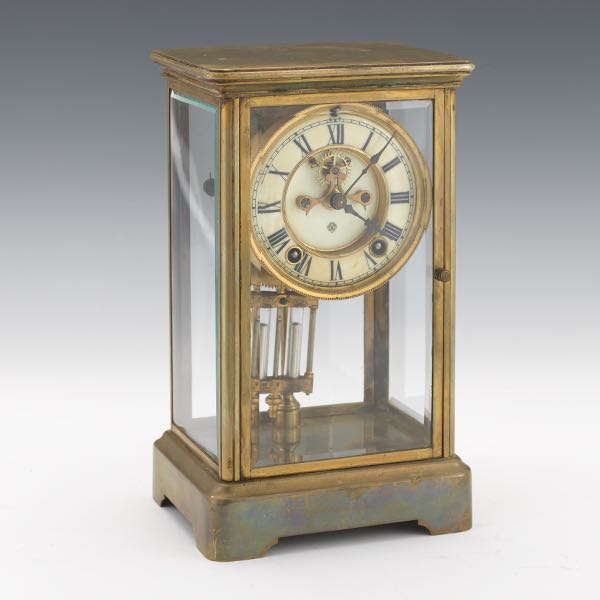 American Ansonia Crystal Regulator Open Escapement Clock 09 04 20 Sold 200 6