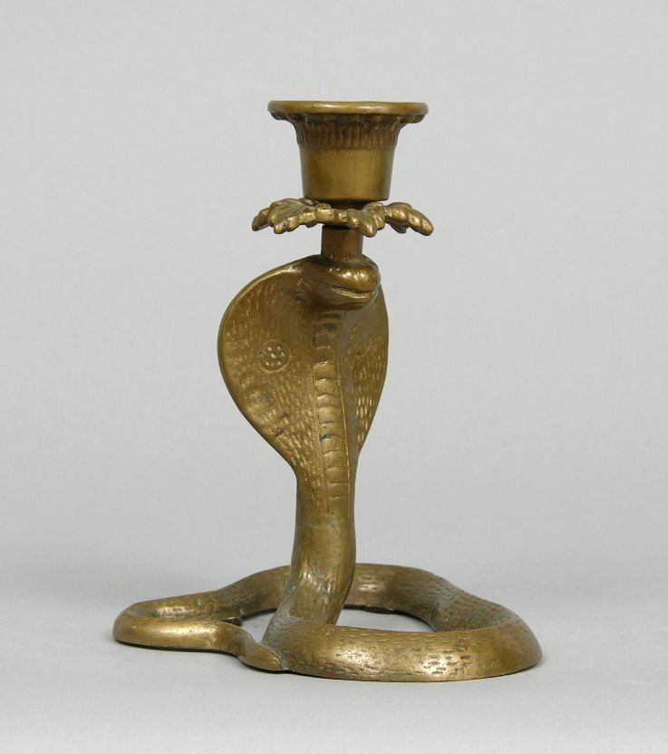 Brass Snake Candle Holder, 04.09.05, Sold 63.25