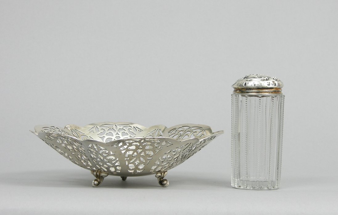 Silver Candy Dish and Powder Bottle, 04.09.05, Sold 80.5
