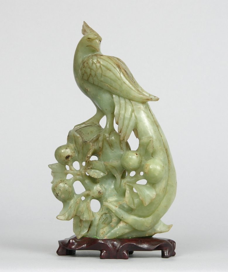 Jade Bird Sculpture, Oriental, circa 20th Century, 06.03.05, Sold 166.75