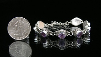 Sterling Silver & Amethyst Bracelet, 11.19.05, Sold: $80.5