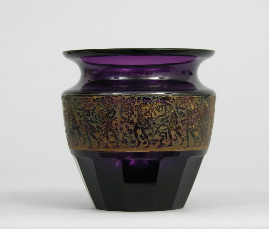 Moser Karlsbad Purple Glass Vase Circa Early 20th Century 11 18 05 Sold 189 75