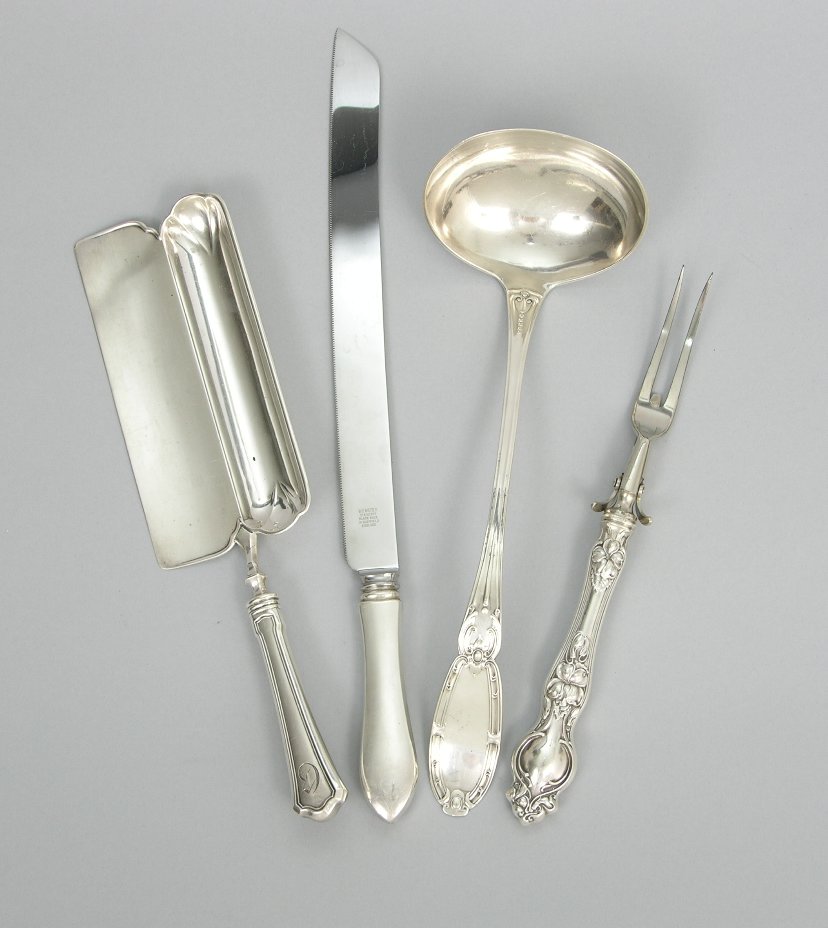 Lot of Silver Serving Utensils, 11.18.05, Sold 132.25