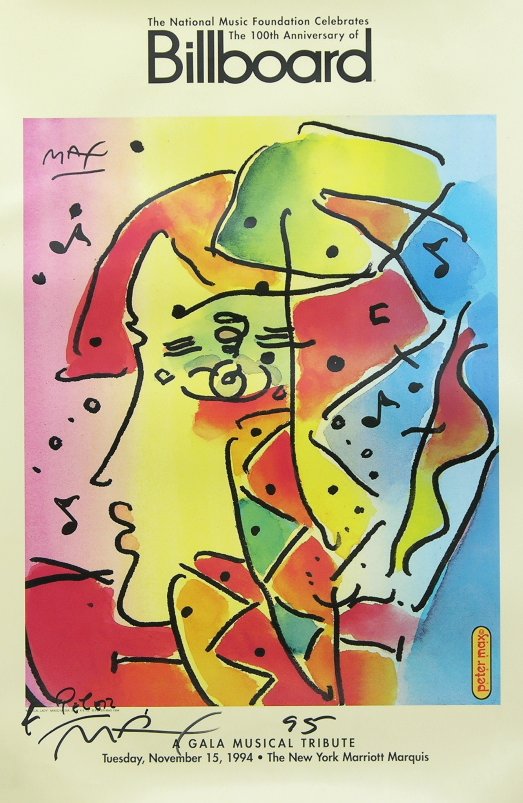 Signed Peter Max Poster, 11.17.05, Sold: $138