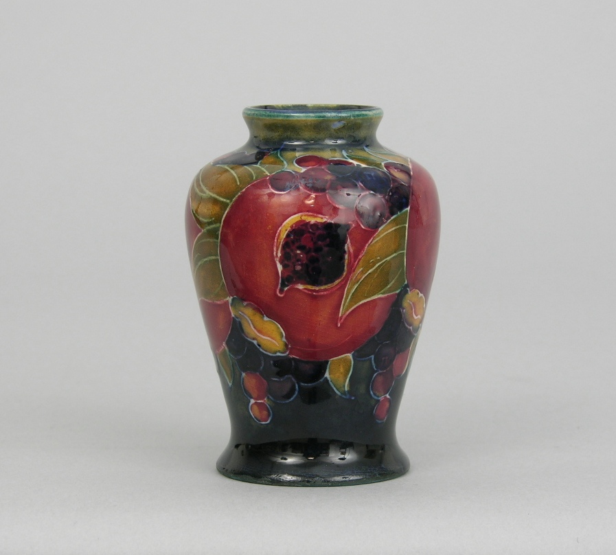 Signed Small Moorcroft Pomegranate Vase , 03.04.06, Sold 241.5