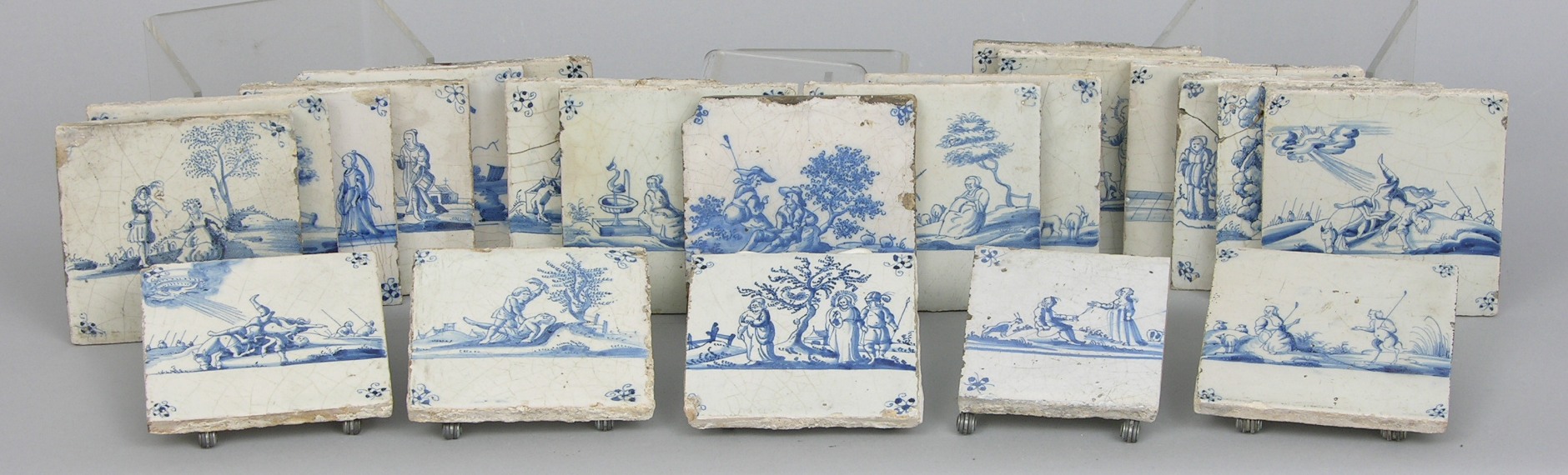 Antique HandPainted Glazed Ceramic Tiles, 05.20.06, Sold 931.5