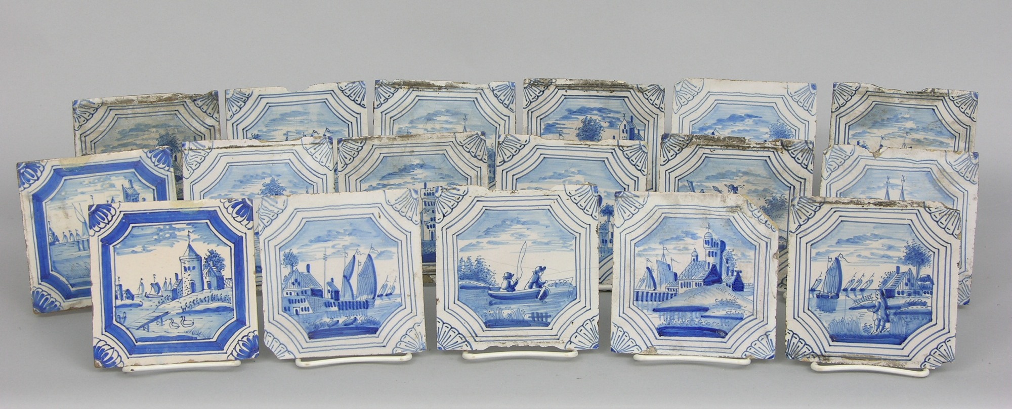 Antique Hand Painted Glazed Ceramic Tiles., 05.20.06, Sold 437
