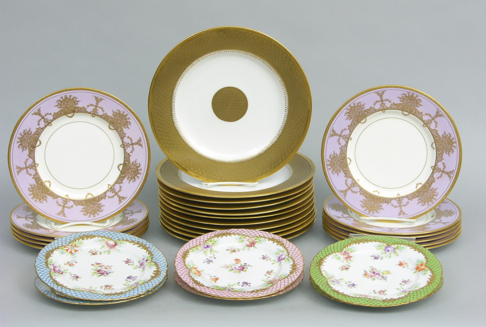 A Group of Various Fancy Plates by Balmoral China, English, (ca. 1902