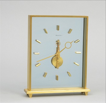 1085. A Jaeger LeCoultre Inline Desk Clock In Presentation Case