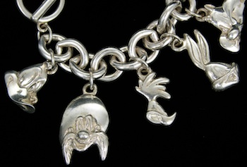A Limited Edition Signed Warner Brothers Sterling Silver Charm 