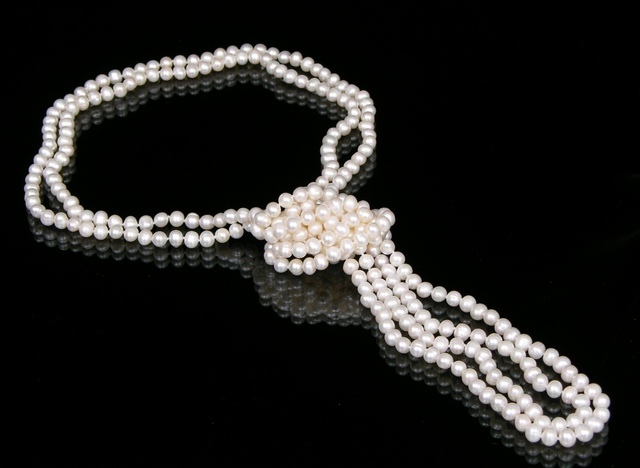 A 100 InchLong Strand of Freshwater Cultured Pearls , 05.16.08, Sold