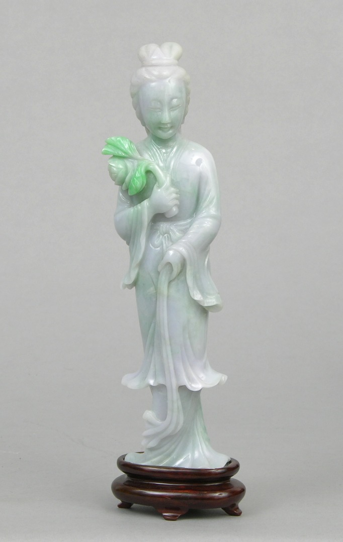 A Finely Carved Jadeite Figurine of Quan Yin, Chinese , 05.17.08, Sold 471.5