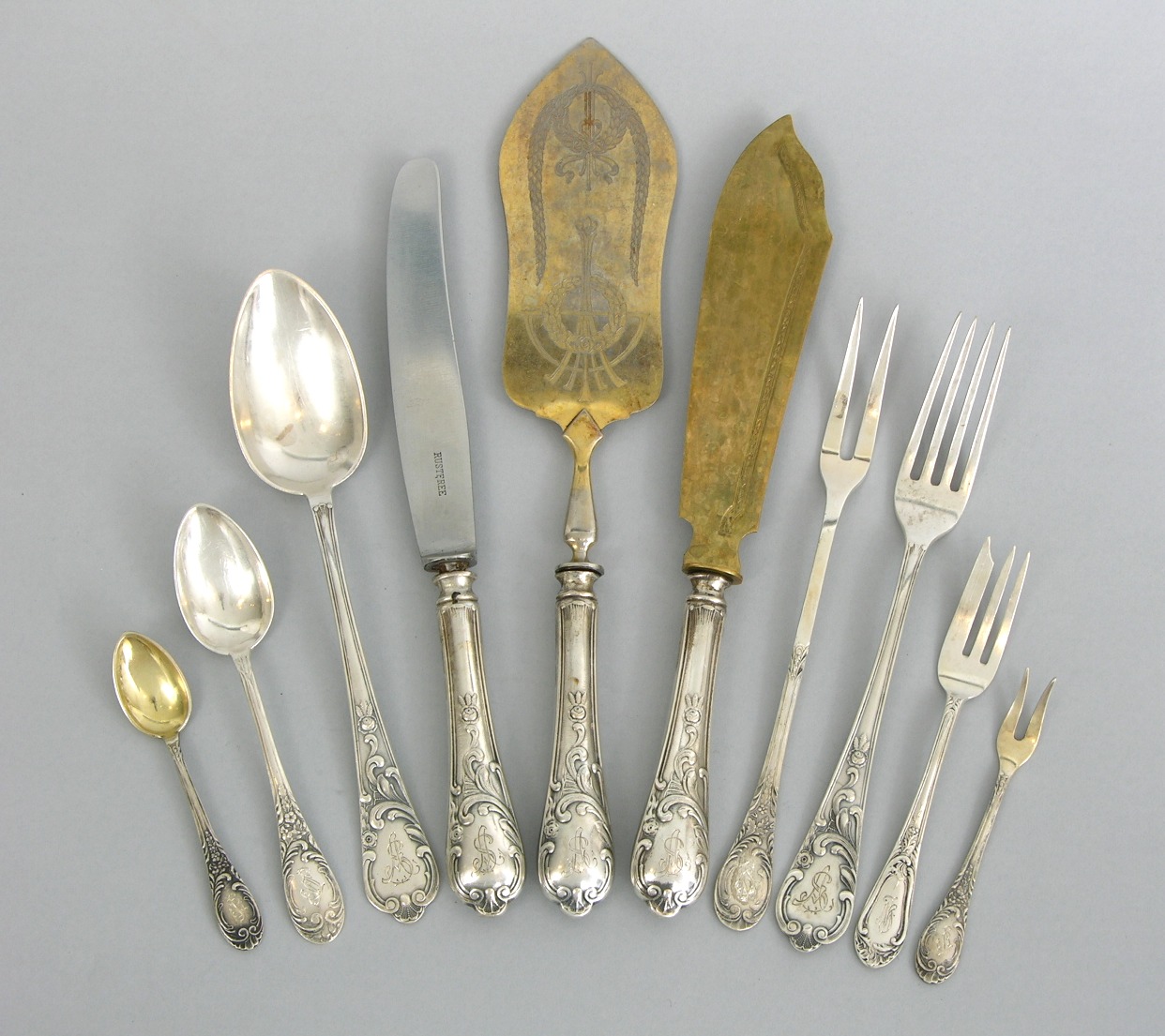 A European Silver Flatware Dinner Service, German, After 1886 , 09.12.