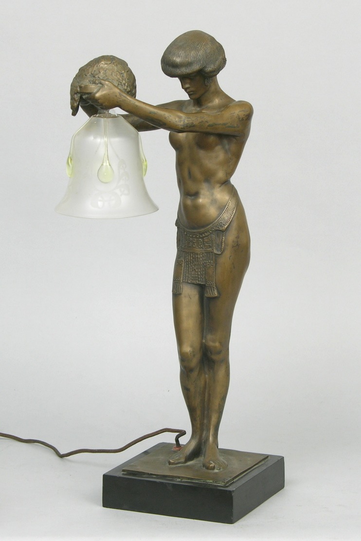 Bronze Art Nouveau Figural Lamp, 03.05.09, Sold 483