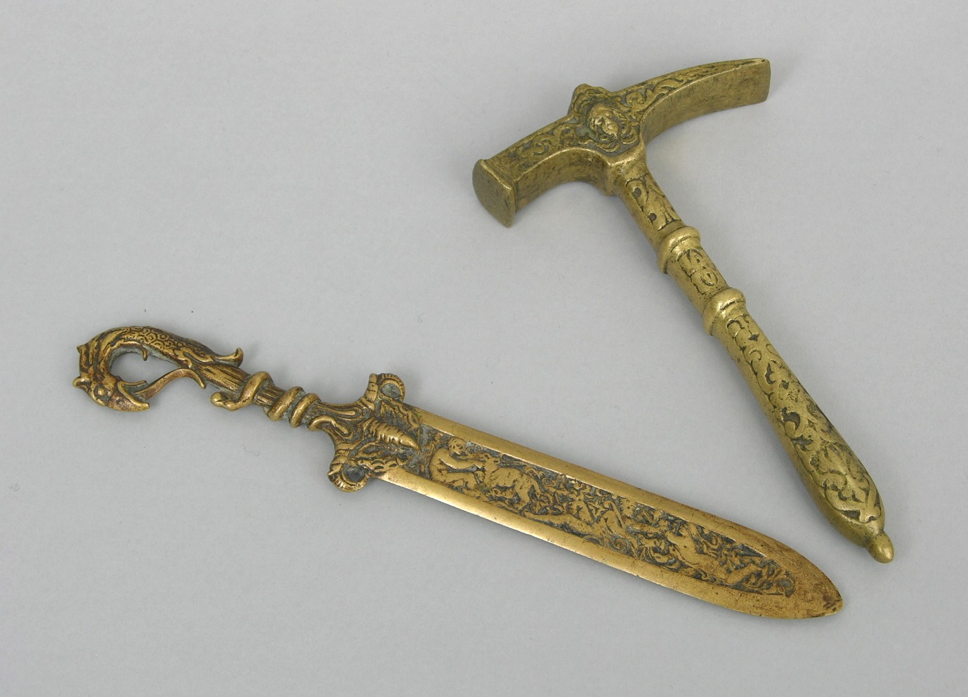 A Lot Of Two Antique Gilt Bronze Desk Decorative Accessories , 03.05.09