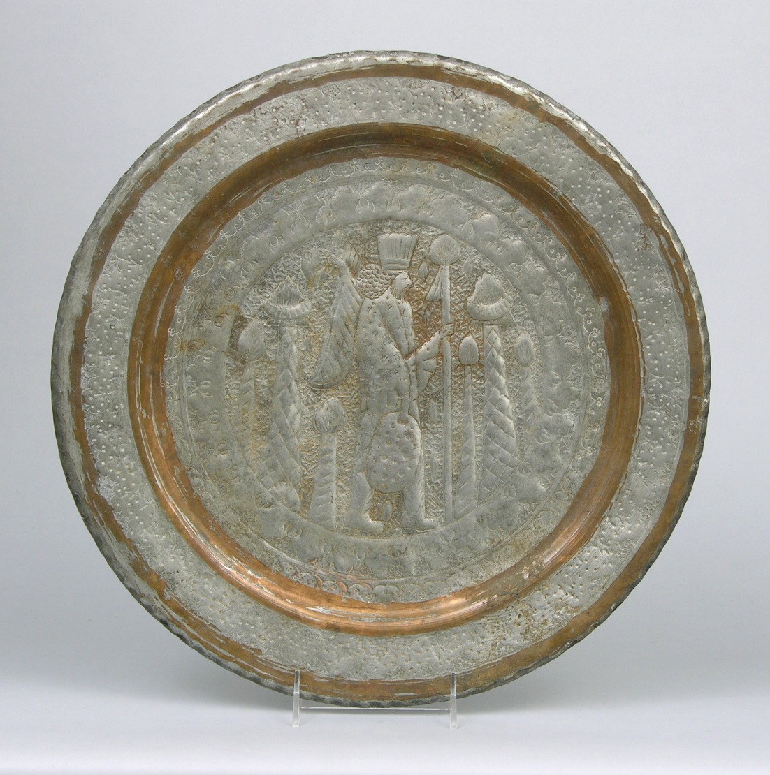 A Large Silvered Plaque, Persian, 19th Century, 03.05.09, Sold 23