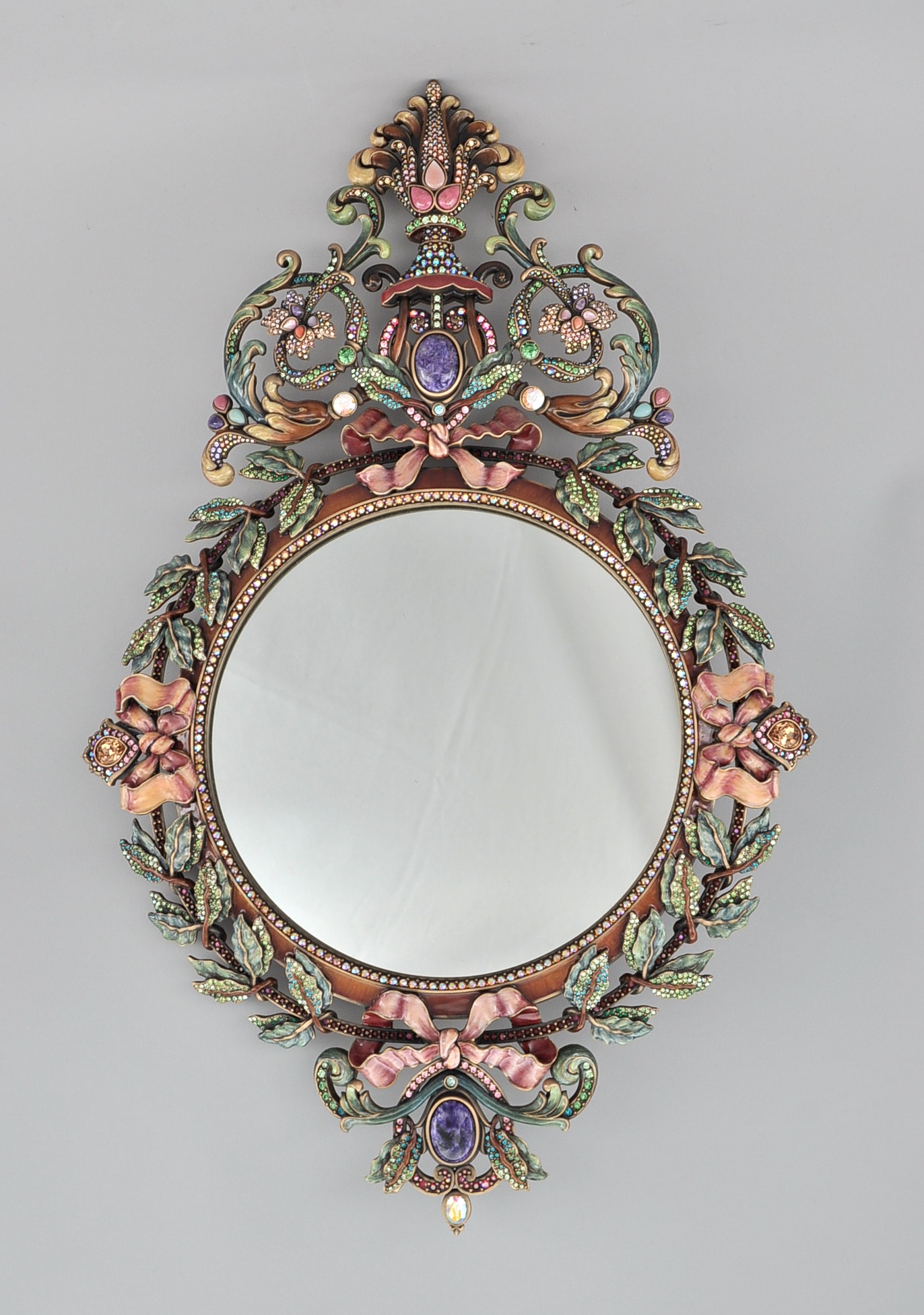 Jay Strongwater French Baroque Style Wall Mirror