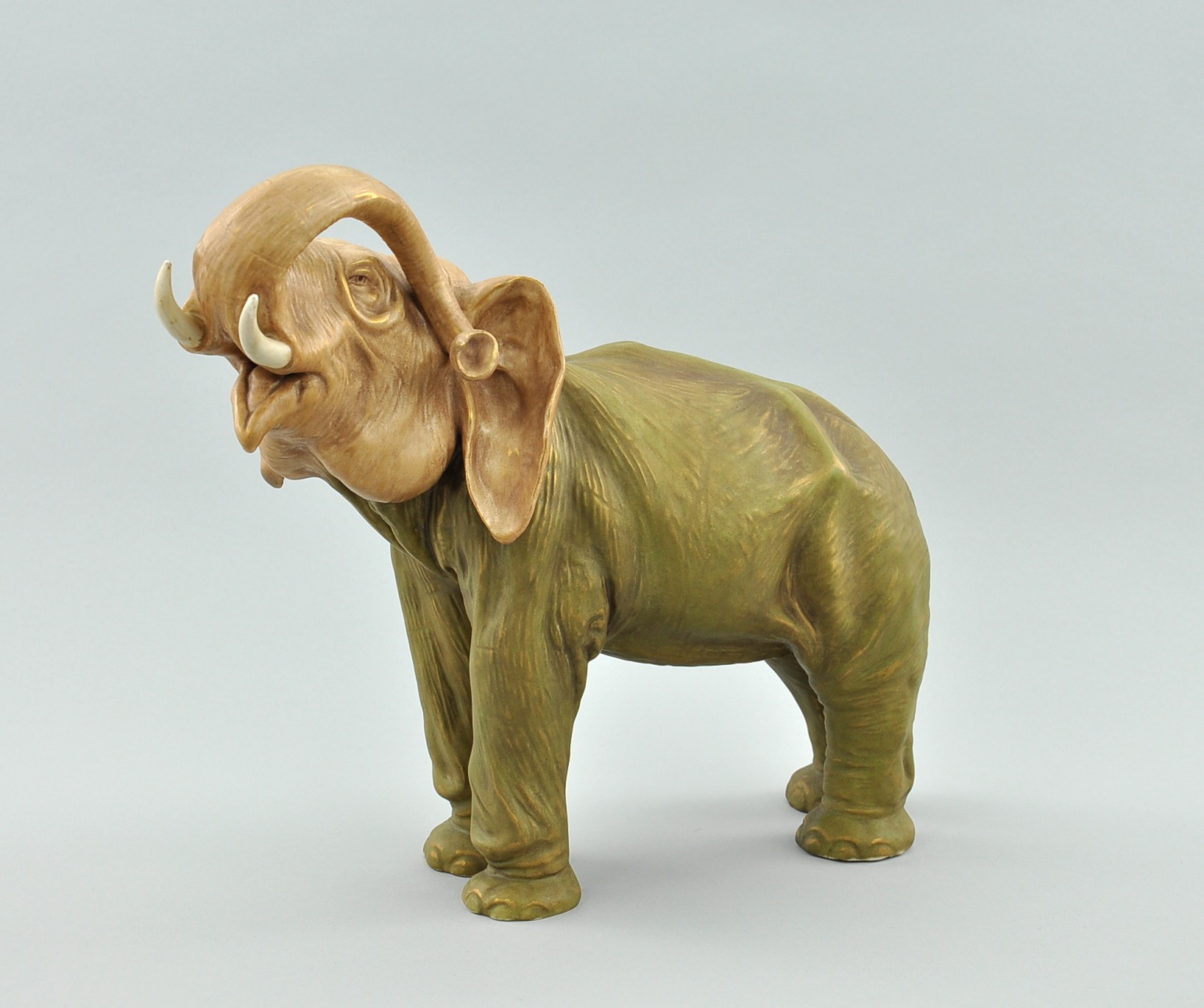 A Royal Dux Austrian Porcelain Elephant Figure, ca. 1900, 09.25.09 
