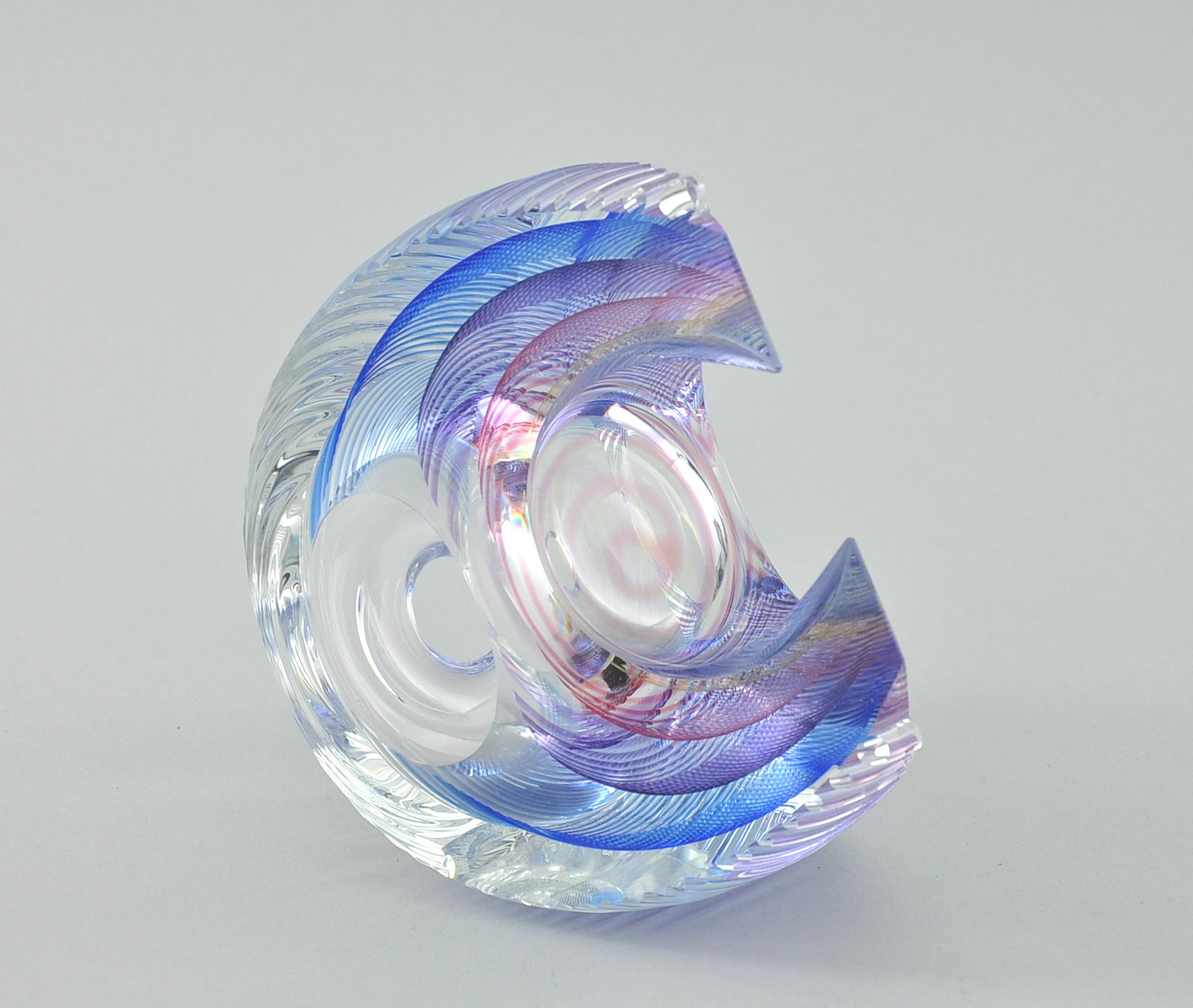 Contemporary Optic Art Glass Sculpture, 09.25.09, Sold 350.75