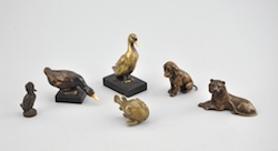 A Lot of Six Continental Bronze Miniatures