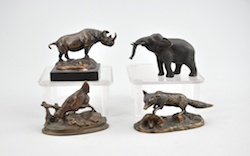 A Lot of Four Continental Miniature Bronzes