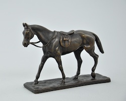 A Bronze Miniature Figurine of a Race Horse