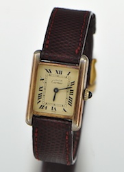 CARTIER PARIS VERMEIL TANK QUARTZ ARGENT 925 PLAQUE OR G 20 M - Wroc?awski Informator 