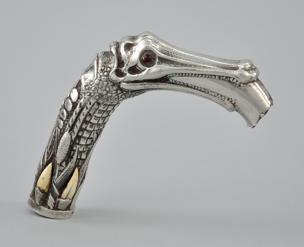 A French Sterling Silver Cane Handle, 09.02.10, Sold 379.5
