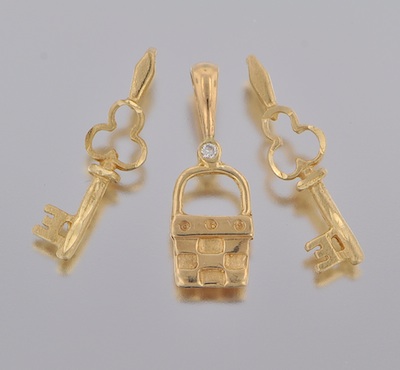 Three 14k Gold Charms , 03.05.10, Sold: $143.75