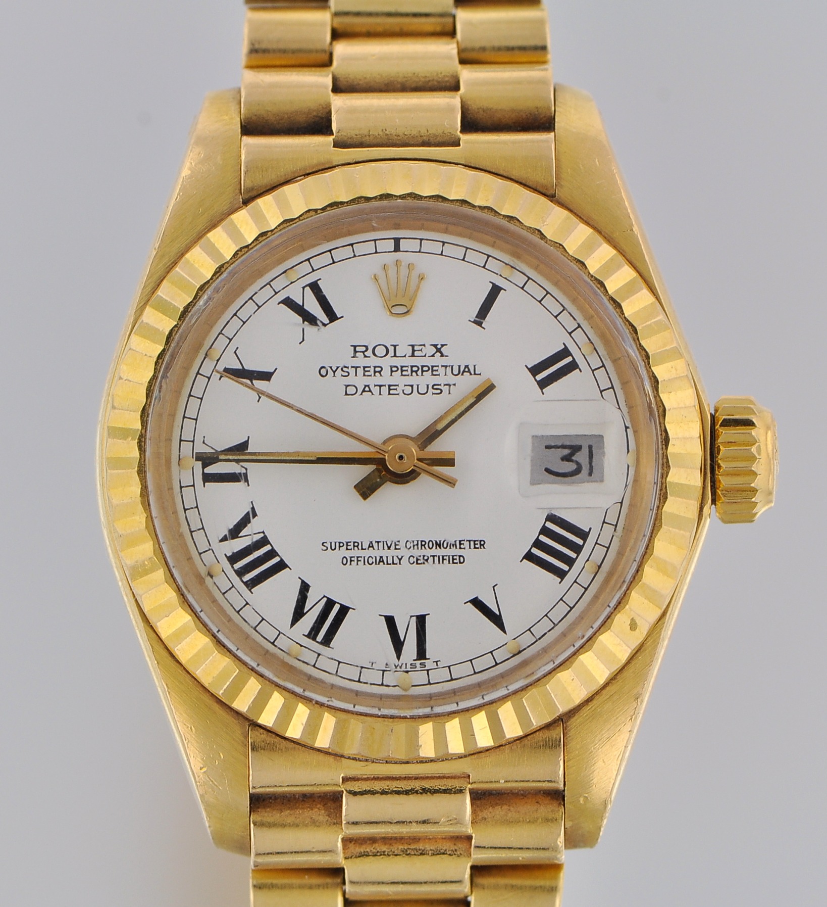 rolex oyster perpetual datejust 18k