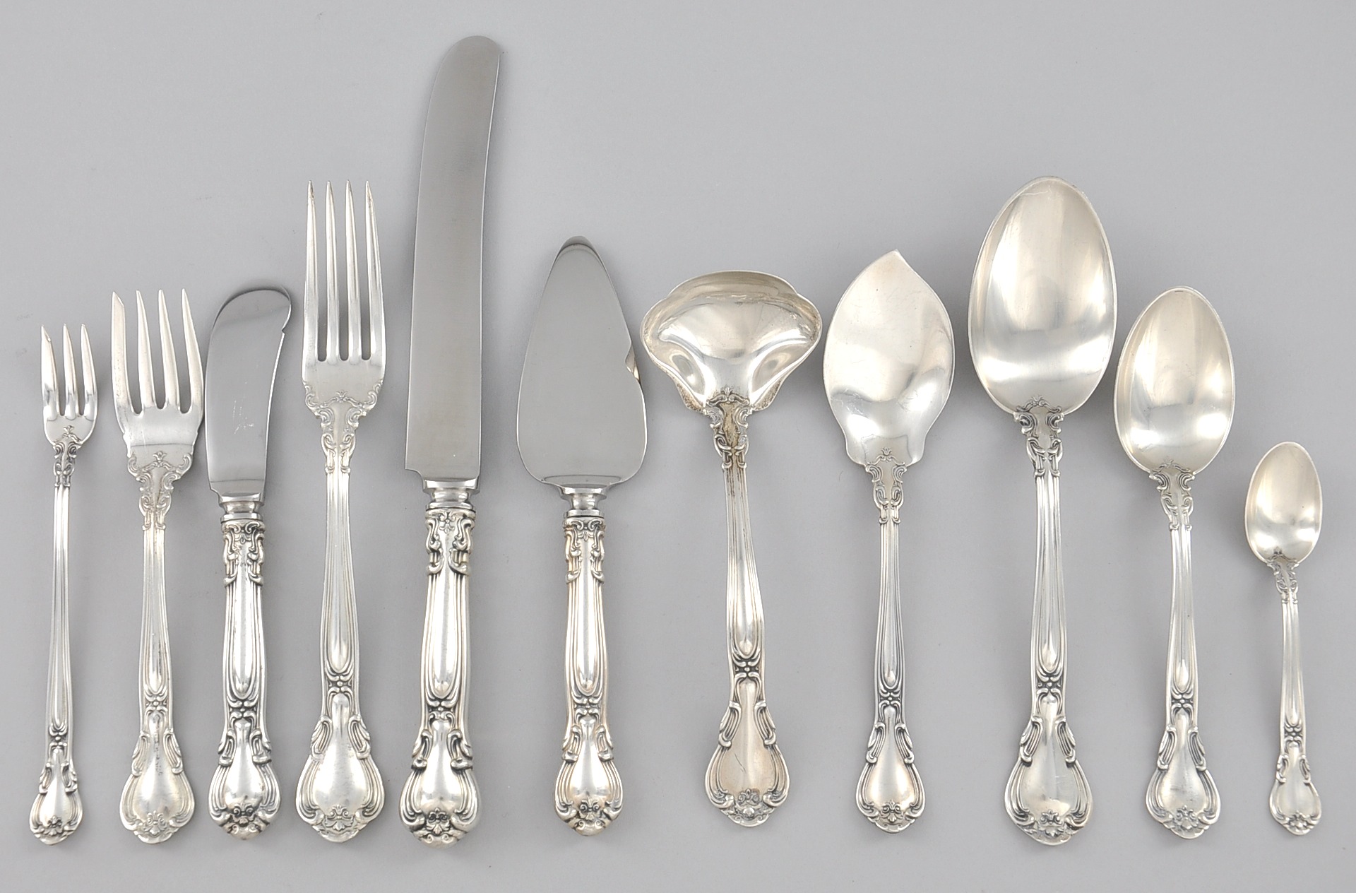 A Set of Gorham "Chantilly" Silver Flatware, 03.05.10, Sold 1006.25