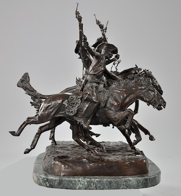 After Frederic Remington Coming Through The Rye Sculpture 05 20 10 Sold 2990