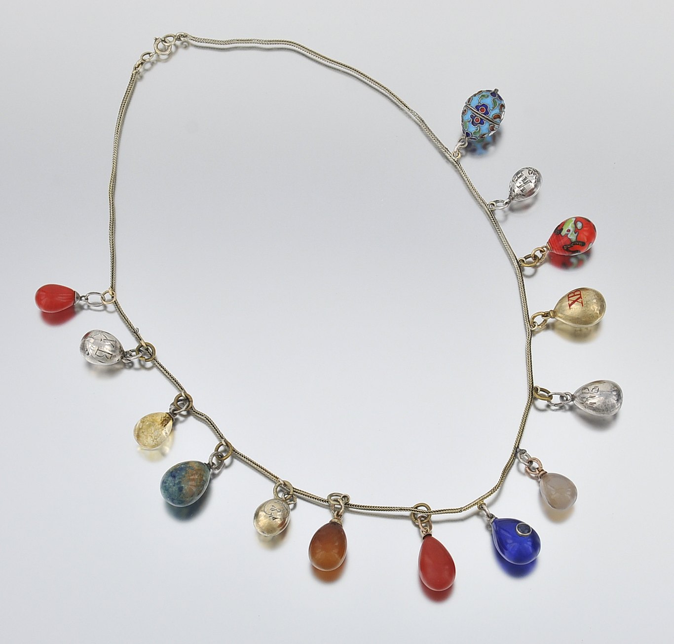 enamel egg necklace