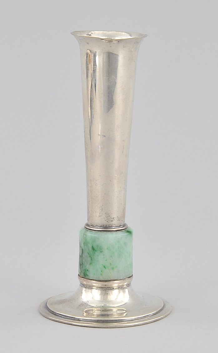 A Potter & Mellen Silver and Jade Bud Vase, 05.20.10, Sold 184