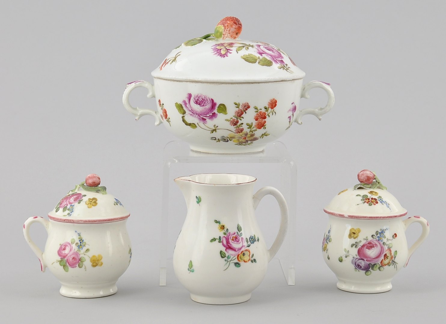 Four Porcelain Tableware Pieces Including Royal Vienna, ca. 18/19th Century, 05.22.10, Sold 218.5