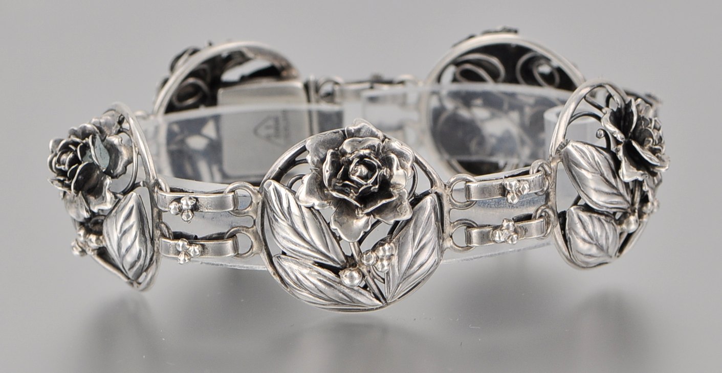 A Sterling Silver Rose Bracelet by Hobe, 05.21.10, Sold 161