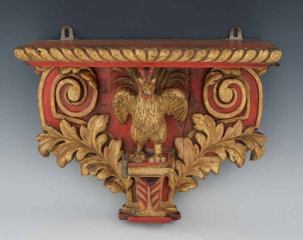 A Carved Wood Shelf, Portuguese, ca. 18th Century , 09.25.10, Sold 690