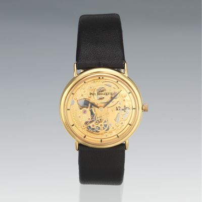 587. A Gentleman s Paul Breguette Gold Skeleton Watch December