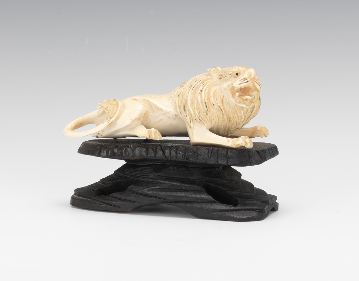 European Carved Ivory Lion, 12.15.11, Sold 149.5