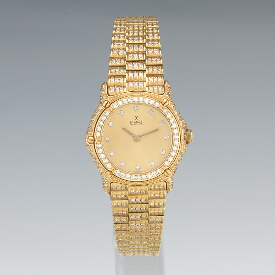 Ladies39; Ebel 18k Gold and Diamond Wrist Watch , 12.16.11, Sold: $ 