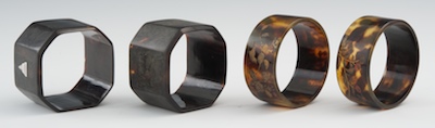 Two Pair Tortoise Shell Napkin Rings, 01.29.11, Sold: $74.75