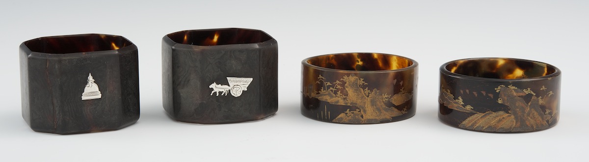 Two Pair Tortoise Shell Napkin Rings, 01.29.11, Sold: $74.75
