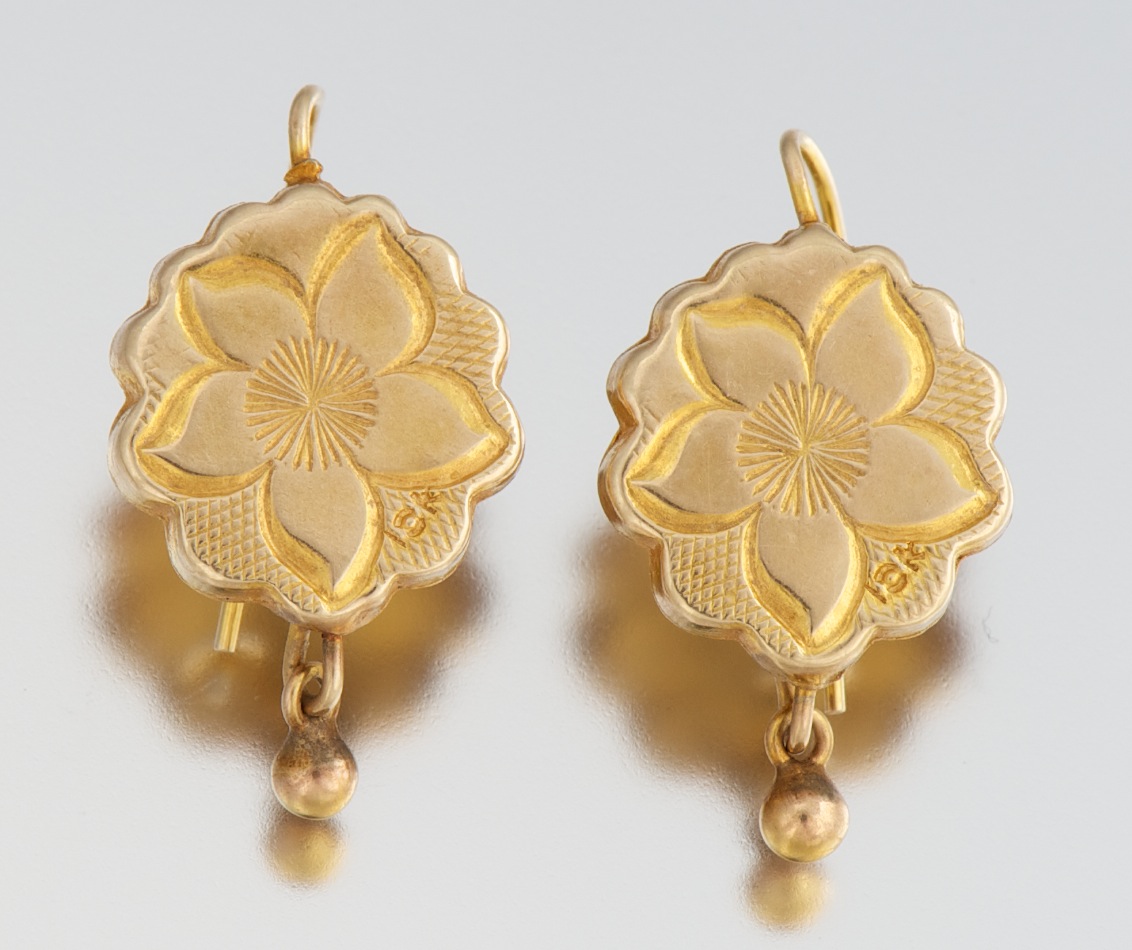 delicate gold earrings