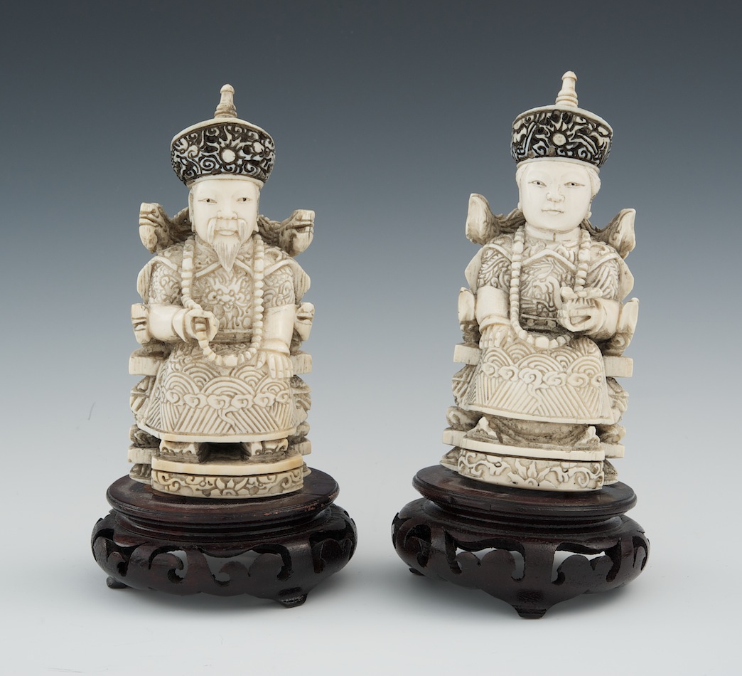 small carved ivory figurines