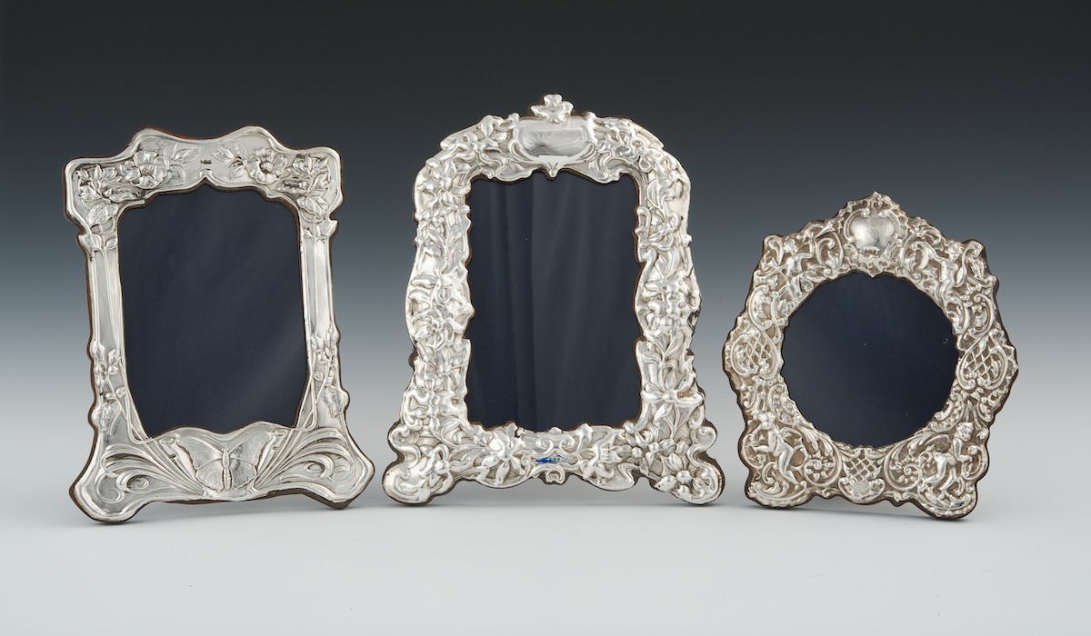Three Sterling Silver Picture Frames with Stands, 04.01.11, Sold 402.5