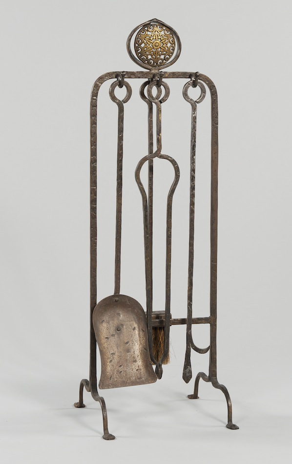 An Arts and Crafts Wrought Iron Fireplace Set , 04.02.11, Sold 483