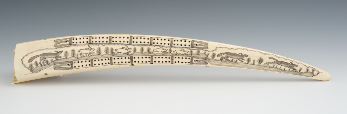 A Scrimshaw Cribbage Board Probably Inuit 05 28 11 Sold 138