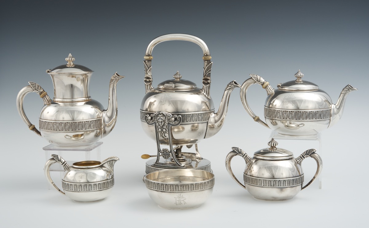 A Sterling Silver Coffee and Tea Service by Gorham, Last Quarter 19th