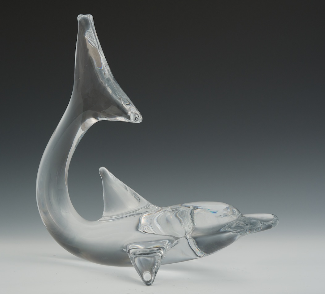 glass dolphin sculpture