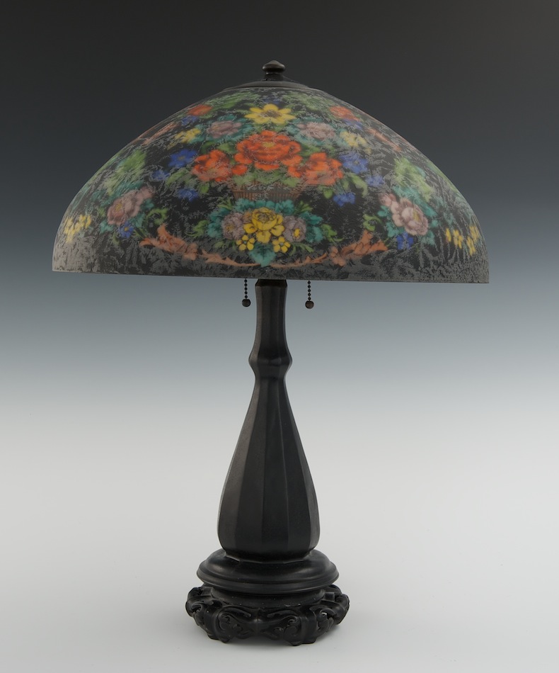 handel reverse painted glass lamp shades